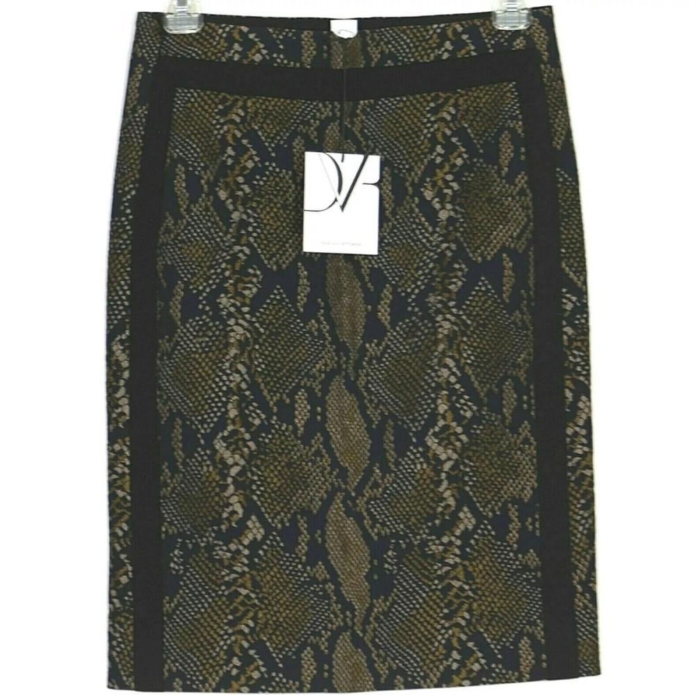 NWT DV Furstenberg DVF Python Snake Pencil Skirt 2